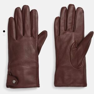 Vince Women's Leather Gloves in Burgundy